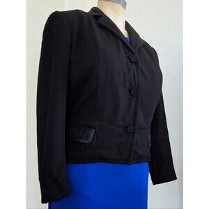 Best & Co, Fifth Ave. N.Y. Vtg. 60s Button Up Wool Jacket w/pockets, Sz Medium